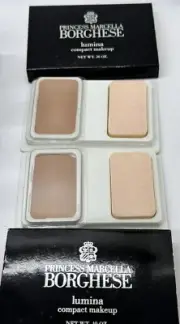TWO (2) Princess Marcella Borghese Lumina Compact In Perfetta Beige - GIFT SIZE