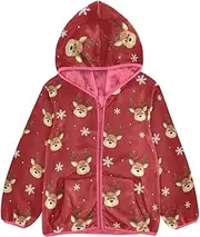 [Caihoyu] Sherpa Lined Toddler Hoodie Girl Zip Up Jacket Fleece Jacket Toddler Boy
