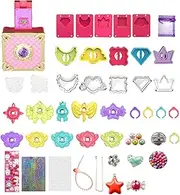 Kids Pretend Play Jewelry - Princess Jewelry Kids Playset | Pretend Play Little Girls Treasure Box Bracelets Chest 3-9 Years Old