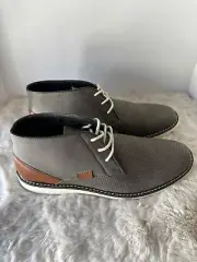 JF J. Ferrar Leander Shoes Mens Size 10M Gray Lace Up Comfort Chuka Boots