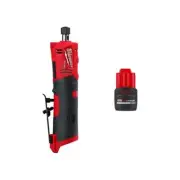 Milwaukee Straight Die Grinder 1/4" 12V Li-Ion Brushless w/ CP 2.5 Ah Battery