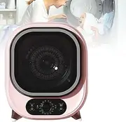 Small Portable Clothes Dryer, Capacity Front Loading Compact Tumble Dryer, 0.8kg Capacity Stainless Steel Drum, 450w Electric Tumble Dryer, for Apartment, Dormitory Use,Pink