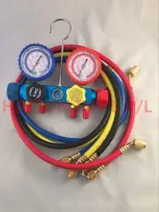 4 VALVE TESTING MANIFOLDS CT-836G-R134A/404A &4pcs CHARGING HOSE 36" 800PSI