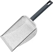Leefasy Small Mesh Stainless Steel Cats Litter Scooper Pet Sifter with Handle Cleaner Reptile Cleaner Scooper Fine Mesh for Lizards, 6 Mesh