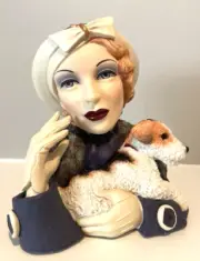 Cameo Girls Head Vase Angeline 1934 "Foxy Lady" MIB FREE SHIPPING