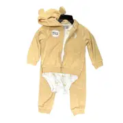 DISNEY 3pcs Baby's Mickey Mouse Plush Jacket Set - Jacket - Pants - Bodysuit