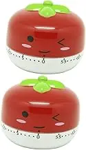 LABRIMP 2pcs Home Mechanical Timer Kitchen Timer Countdown Creative Pink Kitchen Reminder