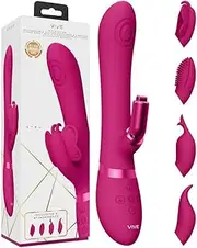 Vive Etsu Clitoral Stimulator G-Spot Rabbit Vibrator, Pink