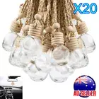 20PCS Car Hanging Diffuser Air Freshener Perfume Empty Bottle Container Glass AU
