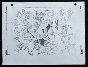 SWORD IN THE STONE MIM DRAGON TIGER CROC Model Sheet Disney ANIMATION Photocopy