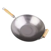 D.Line 36cm Carbon Steel Chinese Wok Induction/Gas Stir Fry Frying Pan w/ Handle