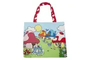 Smurfs Village Life Canvas Tote w/ Sturdy Strap Womens Bag 24x15in
