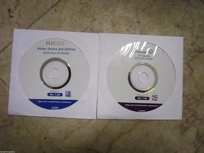 New ! Genuine Ricoh Aficio SP C240DN Manuals and CD Printer Drivers Utilities
