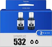 532 Ink Refill Bottles ET-M1170 ET-M2170 ET-M3170 532 T532 Black Ink Refill Bottles T532 Work for ET-M1170 ET-M2170 ET-M3170 Workforce ST-M1000 ST-M3000 Printer (2 Black)