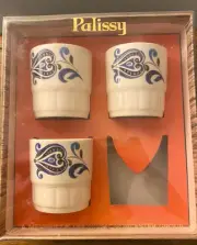 Set Of Three Royal Worcester Palissy Retro Egg Cups In Original Box