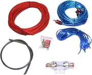 ULTECHNOVO Amp Wiring Kit 8ga Car Audio Cables Subwoofer Installation Noise- Amplifier Cable Fuse Holder