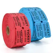 2000 Raffle Tickets Double Rolls 50/50 Stub Tickets with Consecutive Numbers ...