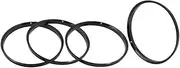 Set of 4 Hub Centric Rings 130.8 to 124.9, Vehicle Hub (ID): 124.90mm, Wheel Center Bore (OD): 130.80mm, Polycarbonate Hub Rings (Set of 4, Black, 124.9 to 130.8)