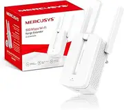 MERCUSYS MW300RE 300Mbps Wall-Plug WiFi Extender Booster, Whole Home Coverage WiFi Booster, 3 Mimo Tech Antennas, Eliminates Wi-Fi Dead Zones, Smart Signal Indicator, Easy Setup with WPS Button