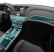 KUNQING Car Interior Piano Board Protection Film TPU Transparent Film Anti Scratch refit,for Infiniti Q70 2013-2023