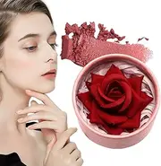 Rose Blush - Natural Blush | 3D Rose Petal Rouge for Women and Girls Lightweight Buildable Cheek Color Face Blusher for Gathering