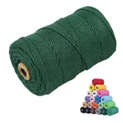 Natural Macrame Cord 4mm x 109yards Colored Macrame 4mm*109Yards Dark Green