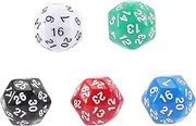 Toyvian 5pcs Sided Acrylic Dice Fun Number Dices for Board Games Educational Activities and Party Supplies Creative for Adults Great for Home Bar and Gatherings