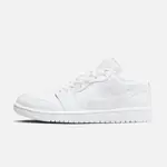 正品NIKE JORDAN 1 小白鞋 全白 低筒 DV0990-111 全白 女鞋