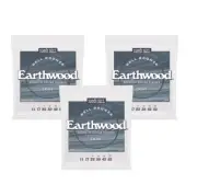 Ernie Ball P02348 Earthwood Bell Bronze Acoustic Guitar Strings 11-52 (3 Pack)