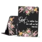 WEUIUJKILO Case for Samsung Galaxy Tab S9 Floral Quote Bible Verse Psalm 46:5