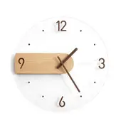 Modern Solid Wood Wall Clock Decorative Home Clock for Living Room Bedroom