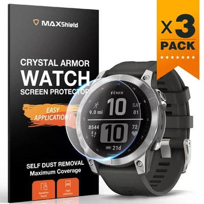 3X Tempered Glass Screen Protector Fr Garmin Fenix 6X Pro Solar