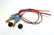 2 BBT Pre-Wired 125 volt 6 amp Mini Toggle Switches with Waterproof Boots