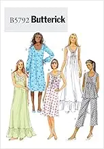 Butterick 5792 Misses' Digital Pattern Ruffled Top, Gowns and Pants Sewing Pattern for Women, Size 16-18-20-22-24-26