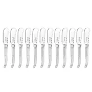 12pc Laguiole Silhouette 15.5cm Stainless Steel Pate Knife Set Cutlery Silver