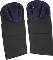 [BESTYASH] 2pcs Pre Folded Pocket Handkerchiefs for Men Shaped Suit Pocket Squares Durable Polyester for Weddings Graduations Anniversaries Formal Occasions Elegant Design