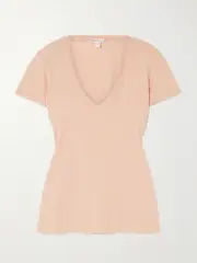 [James Perse] James Perse - Casual Slub Supima Cotton-jersey T-shirt - Pink - 1 1 Pink