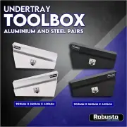900mm Pair Undertray Toolbox Steel Aluminium Under Tray Underbody Tool Box UTE