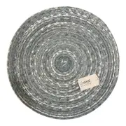 Real Living Placemat Round Blue Silver Boucle Holiday Dining Table Decoration