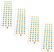 Vaguelly Practical Ukulele Scale Stickers 4 Pack Fretboard Markers Introductory Guitar Learning Stickers Guitar Accessories