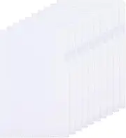 uxcell L Type Folders 50 Pack A5 Plastic File Project Pockets Clear Paper Document Jacket Sleeves for Office, White