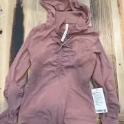 Lululemon Women's Beyond the Studio Hooded Jacket Spiced Chai Size 8 LW3DO9S