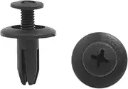 uxcell 20PCS Black Car Trim Door Panel Retainer Clips Rivet Fastener Fits 6mm Dia Hole