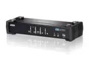 Aten Cs1764a Kvm Switch 4 X 1 - 4 X Dvi-i Video, 4 X Type B Usb, 4 X Mini-phone