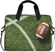 Quteprint Football Field Sport 15.6 Inch Laptop Bag Briefcase for Business, Water-Resistant Computer Bag Fits 14-16 Inch Notebook for Men Women, Office Travel Work Backpack, Multi, 40x7.5x30cm