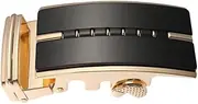 [LIFKOME] Men's Belt Fashion Fastener Automatic Buckle Unique Buckle d Ring Belt for Casual and Formal