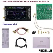 V3.1 NanoVNA-F Vector Network Analyzer 10K-1500MHz 4.3" IPS Button + RF Demo Kit