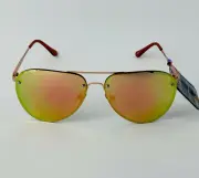 MaxBlock Mirrored Aviator Sunglasses Unisex, 100% UVA/UVB Protection, Brown, NEW