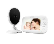 Wireless Baby Monitor Video Monitor for Baby Camera Monitor with 4.3 Inch Large Screen Two-Way Talk Room Temperature Detection IR Night Vision Alarm C