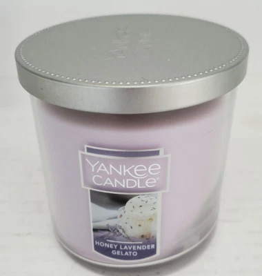 NWT YANKEE CANDLE "HONEY LAVENDER GELATO" 7 OZ TUMBLER CANDLE